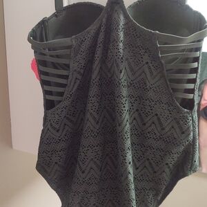 Olive green bathing suit
